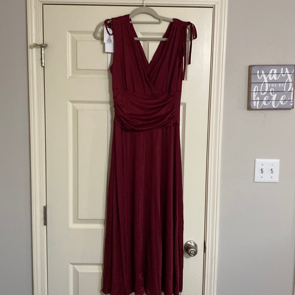 Burgundy dress